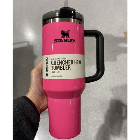 Stanley Adventure Quencher 40 oz H2.0 FlowState Tumbler - NEON pink Tumbler Stanley swiftcartme.com